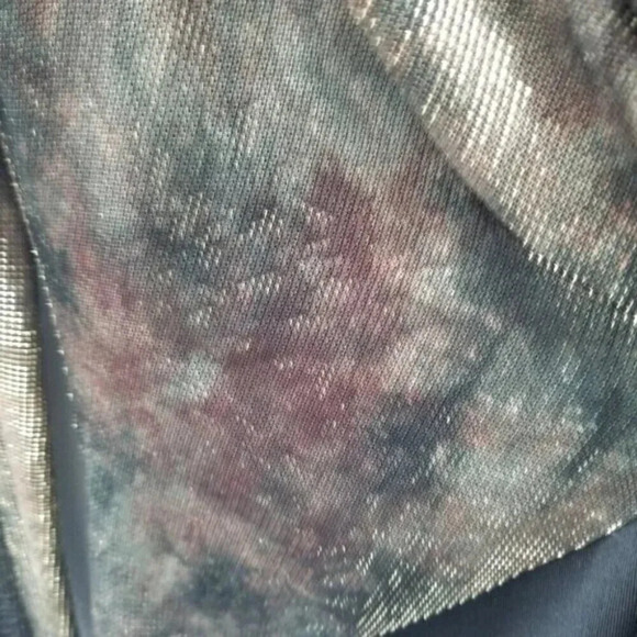 Joseph Ribkoff Couture Metallic Shimmer Black Evening Gown Dress 12 - Picture 12 of 16